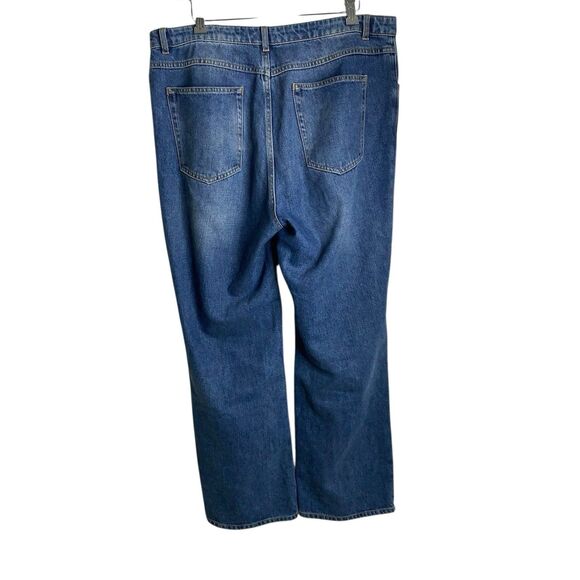 A.L.C. Jeans Abbott 11 High Rise Women's Relaxed Straight Leg Denim Blue Size 14 - Picture 4 of 13